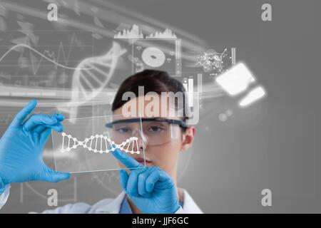 Digitalen Verbund aus medizinischen Modellen mit DNA-Grafiken Stockfoto