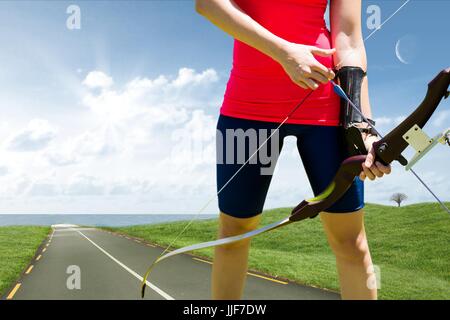 Digitalen Verbund der Bogenschütze Stockfoto