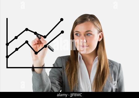 Digitalen Verbund zeichnen auf dem Bildschirm Stockfoto