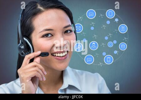 Digital Composite Customer Care Stockfoto