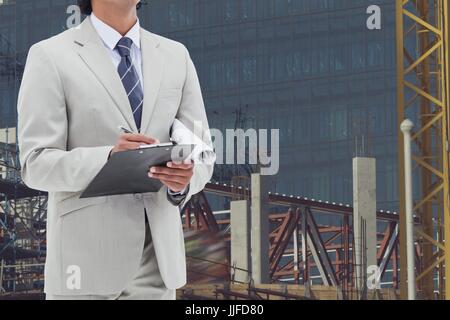 Digital Composite Architect am Bau Stockfoto