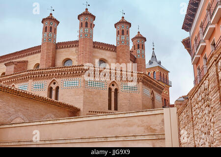 Mudejar Kunst in Teruel. San Pedro Apsis. Spanien-Erbe-Wahrzeichen Stockfoto