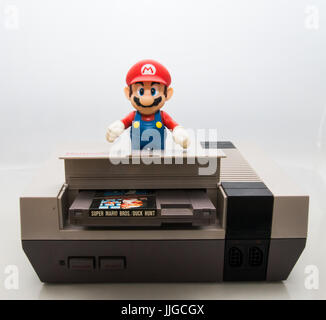 Mario auf NES Stockfoto