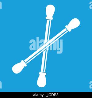 Baumwolle Knospen Symbol weiß Stock Vektor