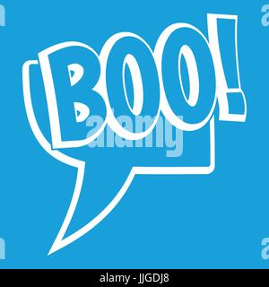 BOO, komische Rede Blase Textsymbol weiß Stock Vektor