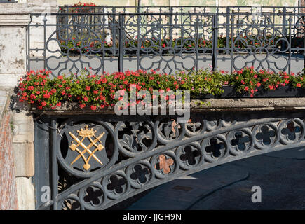 Nahaufnahme der Lügenbrücke (Lügenbrücke), Sibiu, Rumänien Stockfoto