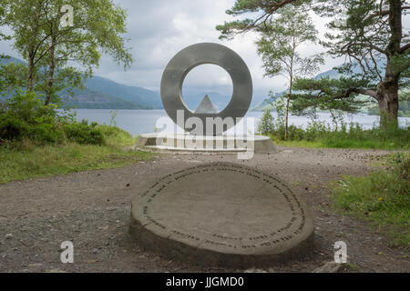 Loch Lomond Nationalpark Memorial Sculpture, des schottischen Künstlers Doug Cocker, Rowardennan, Schottland Stockfoto