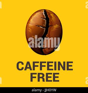 Kostenlose Anmeldung Koffein mit Kaffeebohnen-Vektor-illustration Stock Vektor