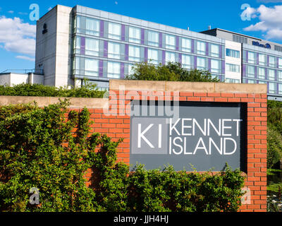 Kennet Insel Wohnsiedlung, Kennet Insel, Reading, Berkshire, England Stockfoto