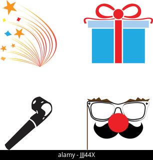 Reihe von Geburtstag icons Stock Vektor