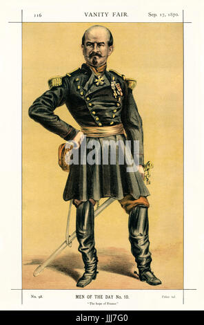 Louis Jules Trochu - Porträt stehen. Vanity Fair Karikatur von Coide (richtiger Name James Jacques Tissot, 1836 – 1902). Bildunterschrift lautet "Männer des Tages Nr. 10: die Hoffnung von Frankreich", datiert 17. September 1870. LJT, Präsident der Regierung der Nationalverteidigung (d.h. de facto französische Staatsoberhaupt, 1870-1871): 12. März 1815 – 7. Oktober 1896. Stockfoto