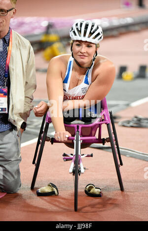 Samantha Kinghorn nahm Bronze in der T 53 400 m Rollstuhl Rennen Stockfoto
