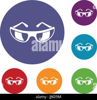 Sonnenbrille Icons set Stock Vektor
