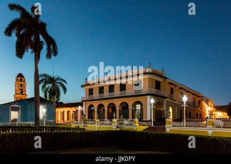 Das MUSEO ROMANTICO befindet sich in der ehemaligen PALACIO BRUNET auf der PLAZA MAYOR - TRINIDAD, Kuba Stockfoto