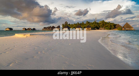 Weißen Sand Bank in Lagune, Gangehi Island, Ari Atoll, Indischer Ozean, Malediven Stockfoto