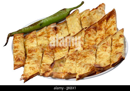 Pide, türkische Pide mit Käse / Kasarli Pide. Stockfoto