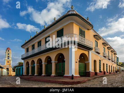 Das MUSEO ROMANTICO befindet sich in der ehemaligen PALACIO BRUNET auf der PLAZA MAYOR - TRINIDAD, Kuba Stockfoto