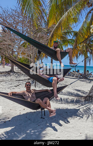 Die tropische Insel CAYO IGUANA erreicht mit dem Boot von PLAYA ANCON ist ein Touristenziel - TRINIDAD, Kuba Stockfoto