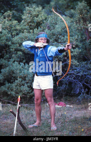 Gary Snyder, in der Sierra Nevada, 1969 Stockfoto