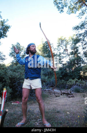 Gary Snyder, in der Sierra Nevada, 1969 Stockfoto