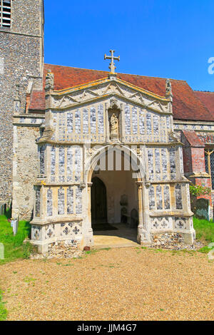 Pfarrei St. Marienkirche, Huntingfield, Suffolk, England, UK Stockfoto