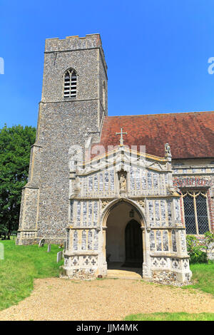 Pfarrei St. Marienkirche, Huntingfield, Suffolk, England, UK Stockfoto