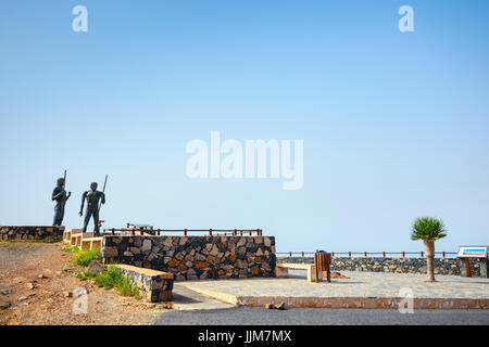 die Statuen am Mirador Corrales de Guize, Fuerteventura, Spanien Stockfoto