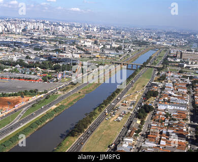 Rio Tiete, Nordzone, Sao Paulo, Brasilien Stockfoto