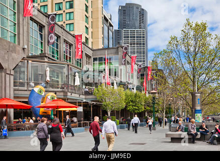 Australien, Victoria, Melbourne, Southbank, Southgate Arts and Leisure Precinct, Southbank promenade Stockfoto