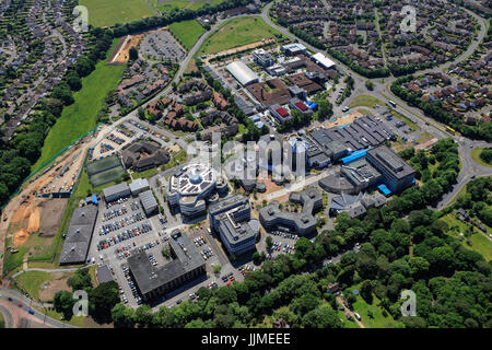 Eine Luftaufnahme der Bournemouth University Talbot Campus Stockfoto