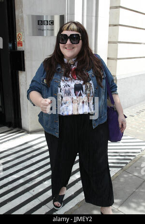 Beth Ditto gesehen verlassen BBC Radio 2-Studios in London am 3. Juni 2017 Stockfoto