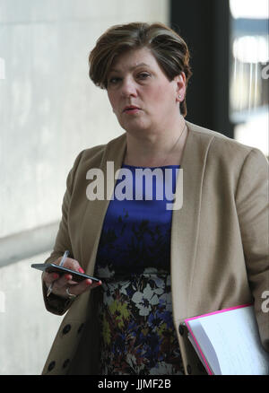 Emily Thornberry Schatten Außenminister besucht der BBC Andrew Marr Show in den BBC-Studios in London, 14. Mai 2017 Stockfoto