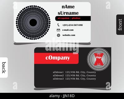 Moderne kreative und saubere Entwurfsvorlage. Vorder- und Rückseite der Karte anzeigen Konzept smart Start für Unternehmen. Stock Vektor