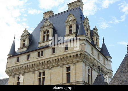 Frankreich, Indre (36), Valençay, le Château, Détail du Donjon / / Frankreich, Indre, Valençay, das Schloss, detail des Bergfrieds Stockfoto