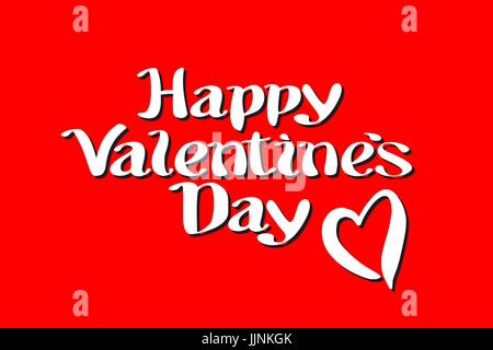 Happy Valentines Day Illustrationen und Typografie Elemente Kunst Stock Vektor