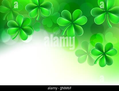 St. Patricks Day Shamrock Clover Hintergrund Stock Vektor