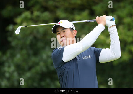 Südkoreas Byeong Hun ein während eines der The Open Championship 2017 im Royal Birkdale Golf Club, Southport. PRESSEVERBAND Foto. Bild Datum: Donnerstag, 20. Juli 2017. Vgl. PA Geschichte GOLF Open. Bildnachweis sollte lauten: Richard Verkäufer/PA Wire. Einschränkungen: Nur zur redaktionellen Verwendung. Keine kommerzielle Nutzung. Standbild-Gebrauch bestimmt. Die Open Championship Logo und klare Verbindung zu The Open Website (TheOpen.com) auf Website-Veröffentlichung enthalten sein. Rufen Sie + 44 (0) 1158 447447 für weitere Informationen. Stockfoto