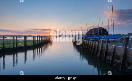 Das Bootshaus am Bosham in West Sussex. Stockfoto