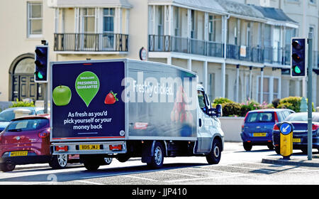 Tesco Hauszustellung van in Brighton UK Stockfoto