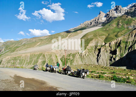 Ladakh auf Fahrrad Stockfoto