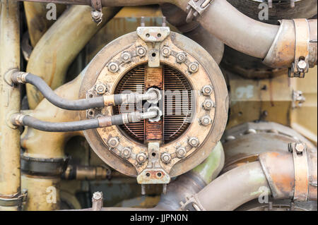 Vintage ww2 aircraft Piston Engine closeup Stockfoto