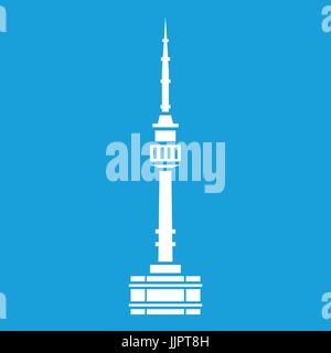 Namsan Tower in Seoul Symbol weiß Stock Vektor