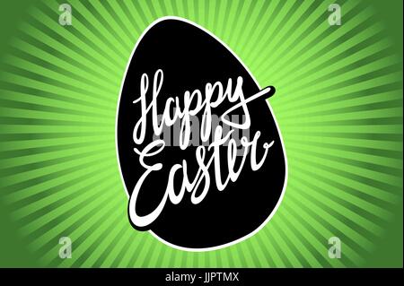 Ostern, Osterei, Ostersonntag, Ostern, Ostern-Hintergrund, Osterkarte, Ostern, Ostern Vektor, Frohe Ostern, Text, Ostern Kunst, grün, h Stock Vektor