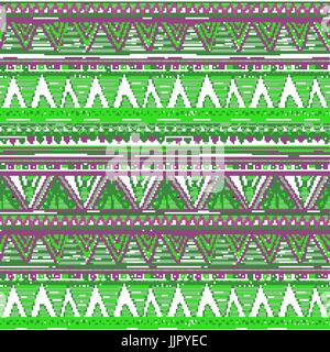 Bunten Stoff Ikat Diamant Musterdesign Hintergrund ethnischer nahtlose grün Vektorgrafiken Stock Vektor