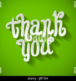 Eine Dankesnachricht gemacht, der wachsenden Zweige Kunst Stock Vektor