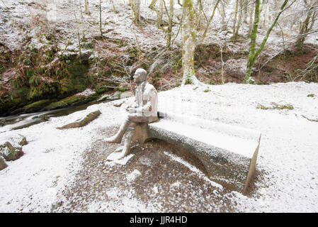 Statue von Robert Burns am Birks, Perthshire Aberfeldy. Stockfoto