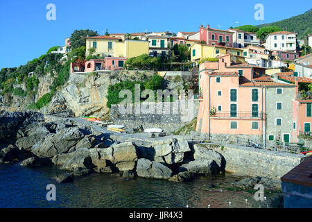 Verkürzungen, Tellaro Dorf, Golfo dei Poeti Golf, Vorgebirge Montemarcello Magra, La Spezia; Ligurien, Italien, Europa Stockfoto