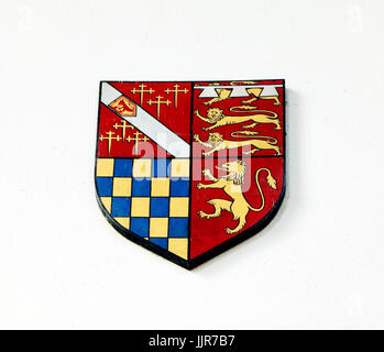Schild, Mantel der Arme, Duke of Norfolk, Heraldik, Heraldik, Flitcham, Norfolk, England, UK Stockfoto