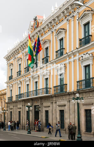 Präsidentenpalast (Palacio Quemado), La Paz, Bolivien, Südamerika Stockfoto