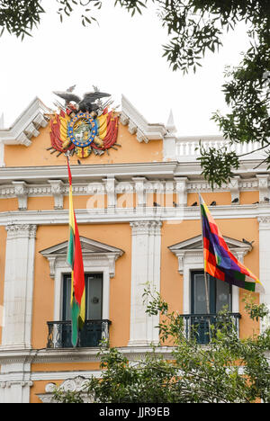 Präsidentenpalast (Palacio Quemado), La Paz, Bolivien, Südamerika Stockfoto